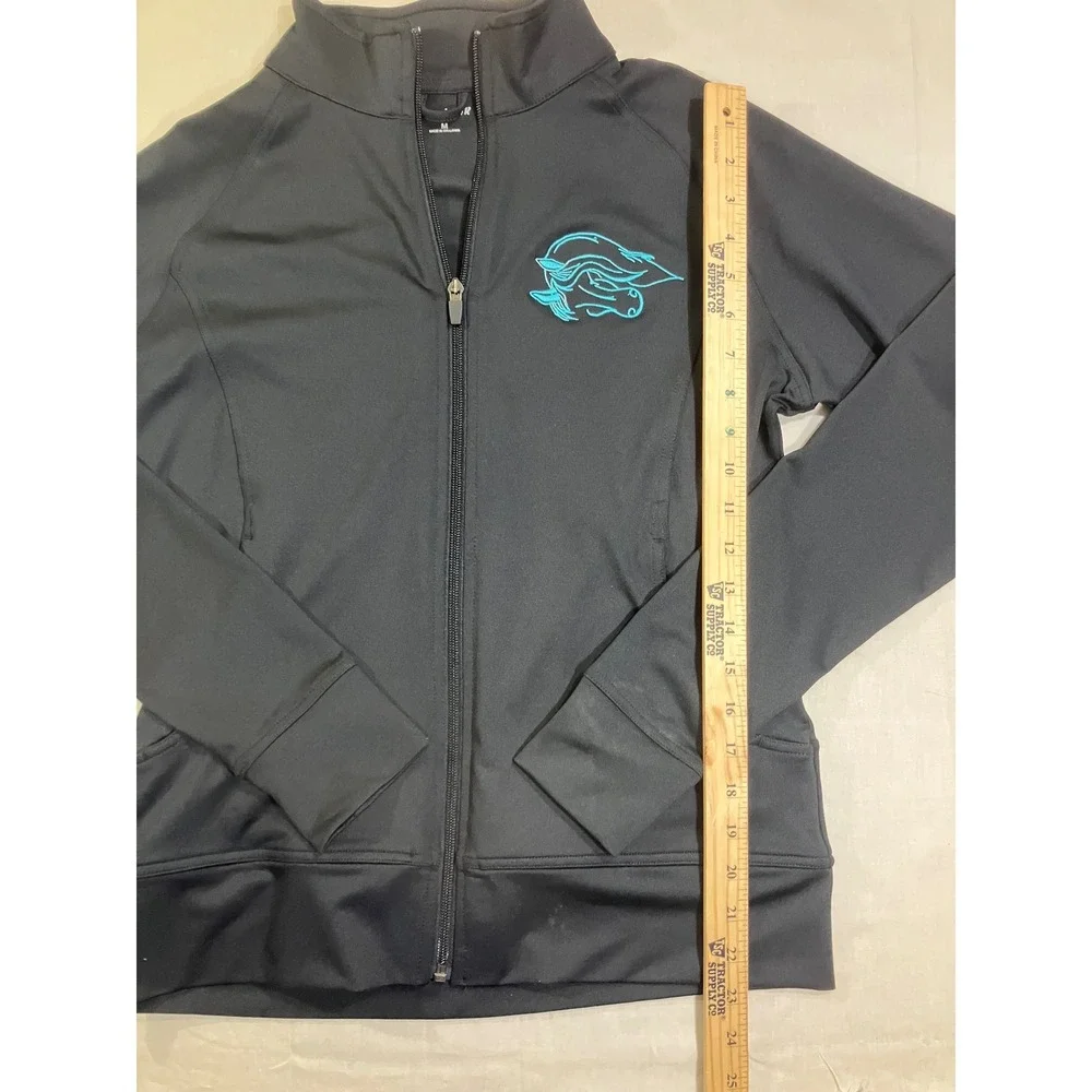 Sport-Tek Mens Black Full Zip Track Jacket Embroidered Axolotl Logo Thumbholes M
